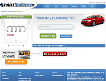 Tablet Screenshot of partfinders.co.za